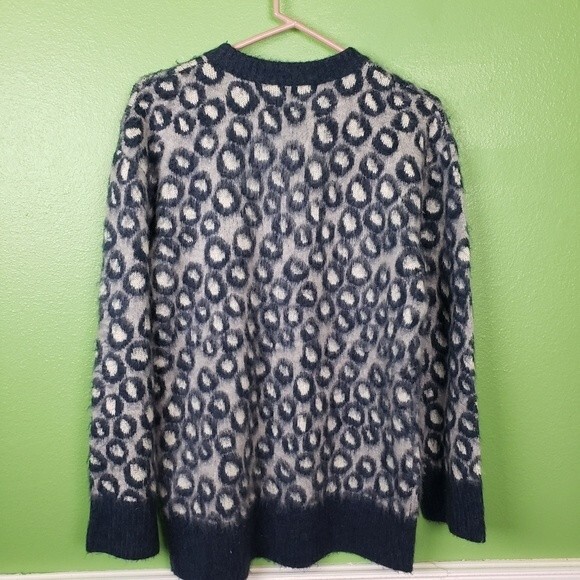 Current/Elliott Blue Animal Print Langenlook oversize sweater Sz 1 - Picture 12 of 12
